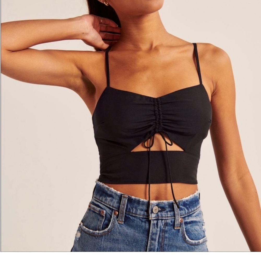 Abercrombie & Fitch Women's Cinched Front Cutout Top